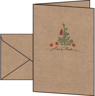 Weihnachts-Karten inkl. Umschläge, Christmas with apples