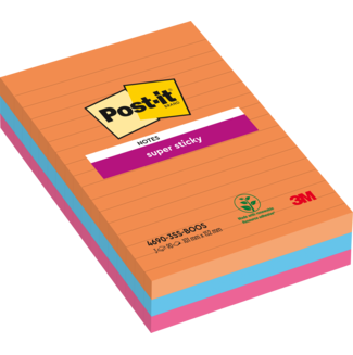 Super Sticky Notes Boost Collection, liniert