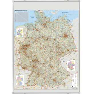 Magnet-Kartentafel Straßen Deutschland
