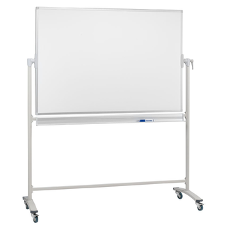 Whiteboard Mobil Emaille mit Drehfunktion, antimikrobiell