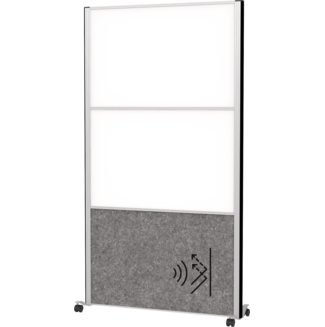 Stellwandsystem MAULconnecto, 2x Whiteboard, 1x Akustik