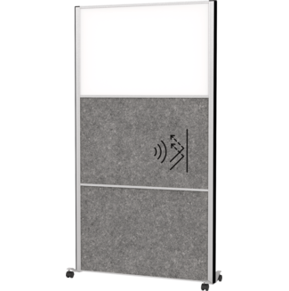 Stellwandsystem MAULconnecto, 1x Whiteboard, 2x Akustik