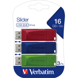 USB 2.0 Slider 3x 16GB