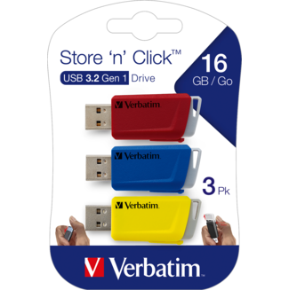USB 3.0 Stick Store 'n' Click (3x 16GB)