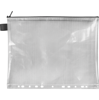 Reißverschlusstasche mit Abheftrand PVC frei